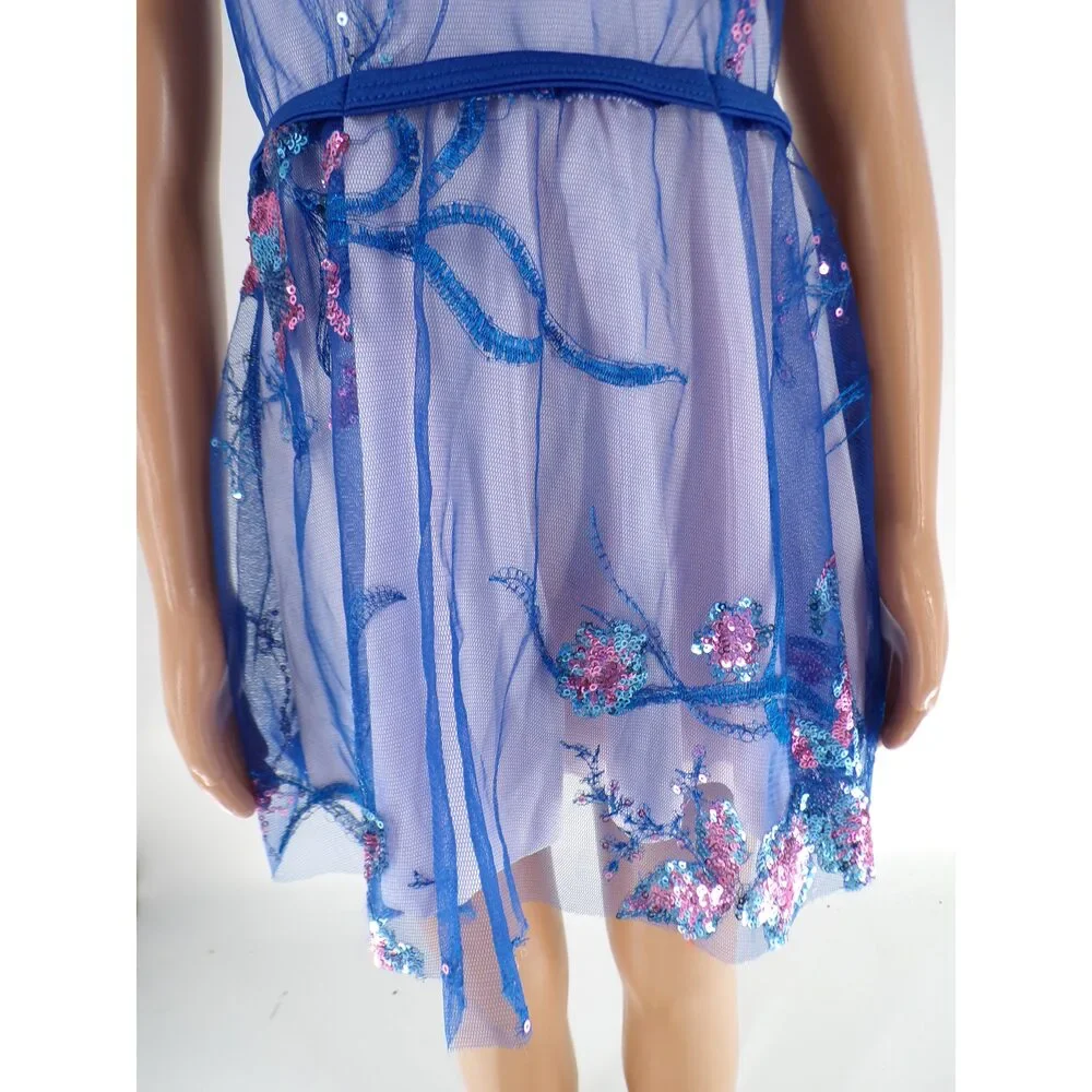 Pre-Owned Dance Costume Curtain Call E1039 Small Child Blue Ballet